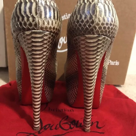 Christian Louboutin Daffodile python shoes 36.5 - Picture 4 of 8
